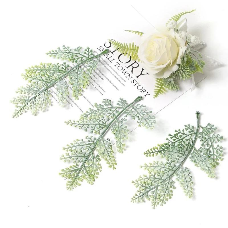 Green Artificial Plants Leaf Party Home Wedding Decor Accessories DIY Cake Candy Box Garland Christmas Decoration Flowers Wreath