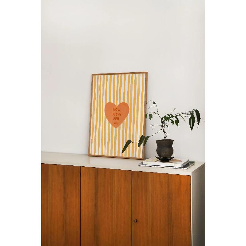 Lovely Trendy Red Heart Canvas Art Paintings Aesthetic This Is My Happy Place Wall Posters Prints for Living Room Home Decor