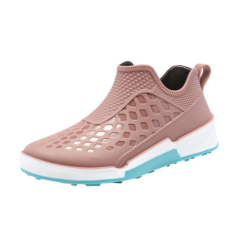 

Новые мужские низкие модные резиновые сапоги, усиливающие непромокаемость, цветные водонепроницаемые ботинки, всесезонные рабочие бахилы, верхняя одежда, водонепроницаемые сапоги 44 розовый