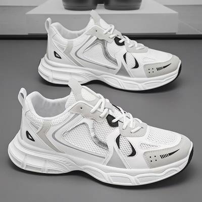 Hochwertige Herren-Sneaker Frühling Trendige Atmungsaktive Mesh-Sportschuhe für Herren Bequeme Leichte Freizeitschuhe Luxus-Sneaker