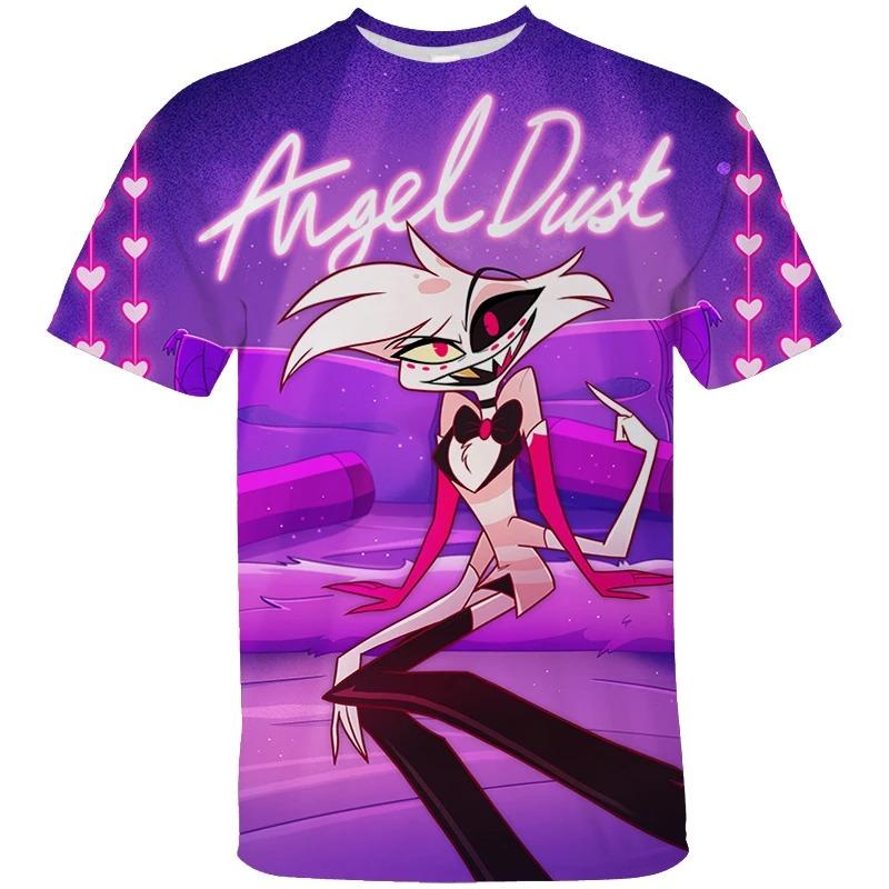 Children's Tshirts Hazbin Hotel Prited Summer Short Sleeve T-shirt for Men and Kids Hot Fashion Streetwear Adult Kid Clothing