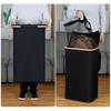100L Slim Laundry Hamper with Lid Dirty Clothes Basket with Removable and Washable Inner Bag Foldable for Bathroom Bedroom Dorm