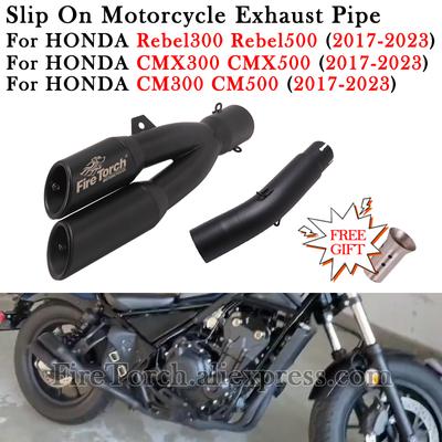 Slip On para HONDA Rebel 500 300 CM500 CM300 CMX500 CMX300 2017 - 2023 tubo de Escape para motocicleta 51MM silenciador DB Killer Escape Moto