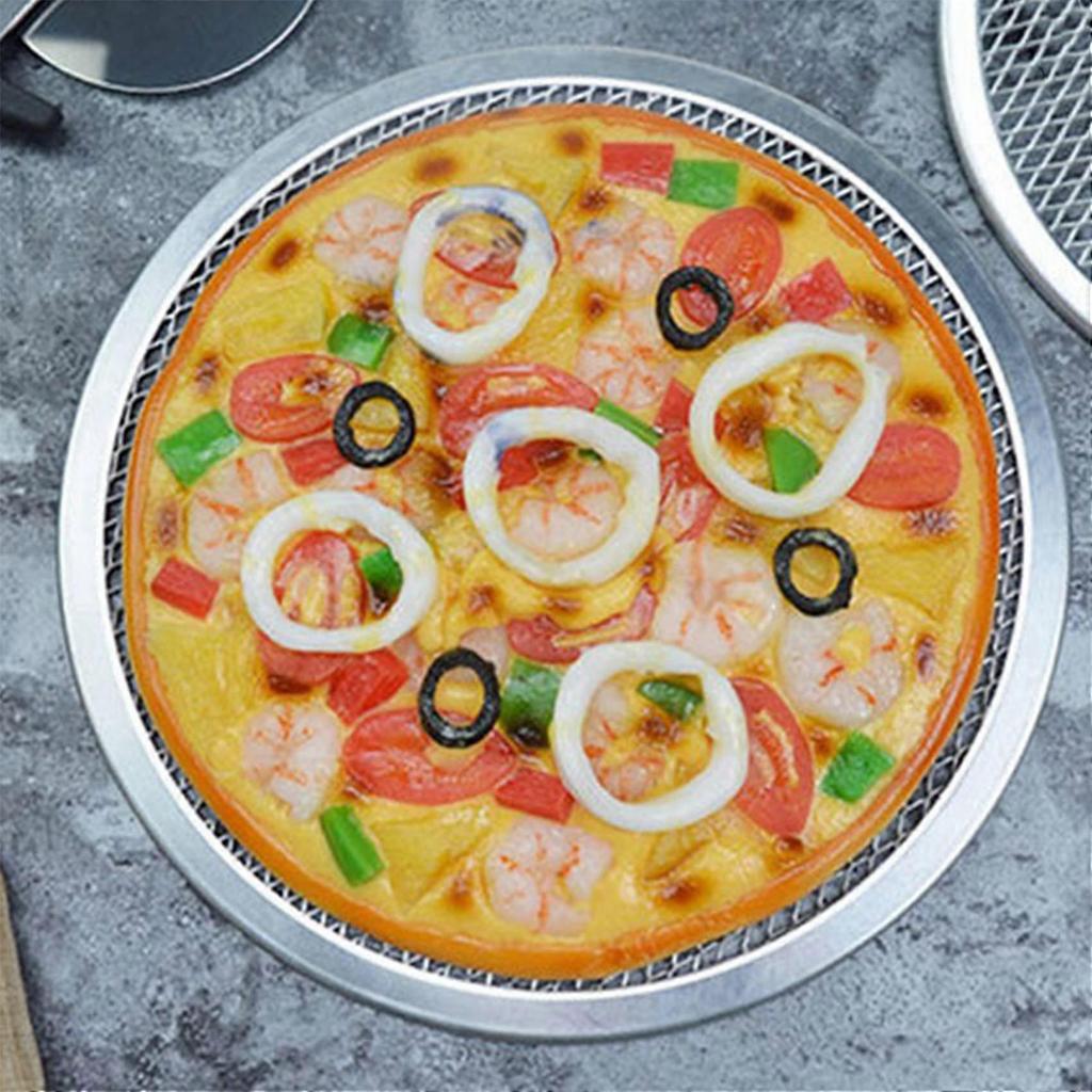 Pizza Screen, Pizza Pan,Pizza Pan for Oven, Pizza Tray, 12 Inch Seamless-Rim Aluminum Non Stick Pizza Screen (12PCS)