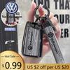 Para VOLKSWAGEN VW Funda Carcasa Soporte para Llave de Coche Inteligente Para VW Volkswagen Tiguan MK1 MK2 Magotan Passat B8 Polo Golf 5 6