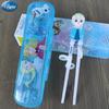 Disney 3D Cartoon Children's Stainless Steel Cutlery Set: Fork, Spoon, and Training Chopsticks
