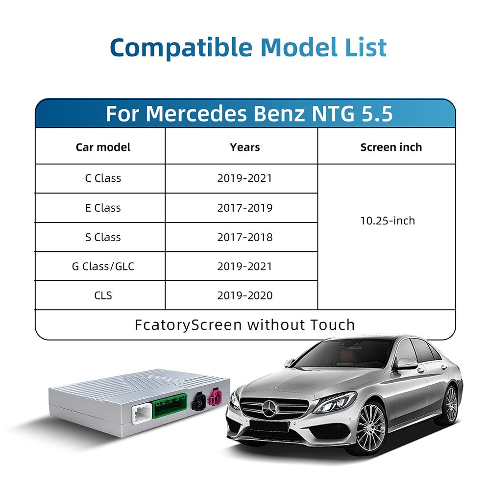 ANYFAR Wireless Carplay Android Auto Interface For Mercedes Benz E Class W213 2017-2025 NTG 5.5 System