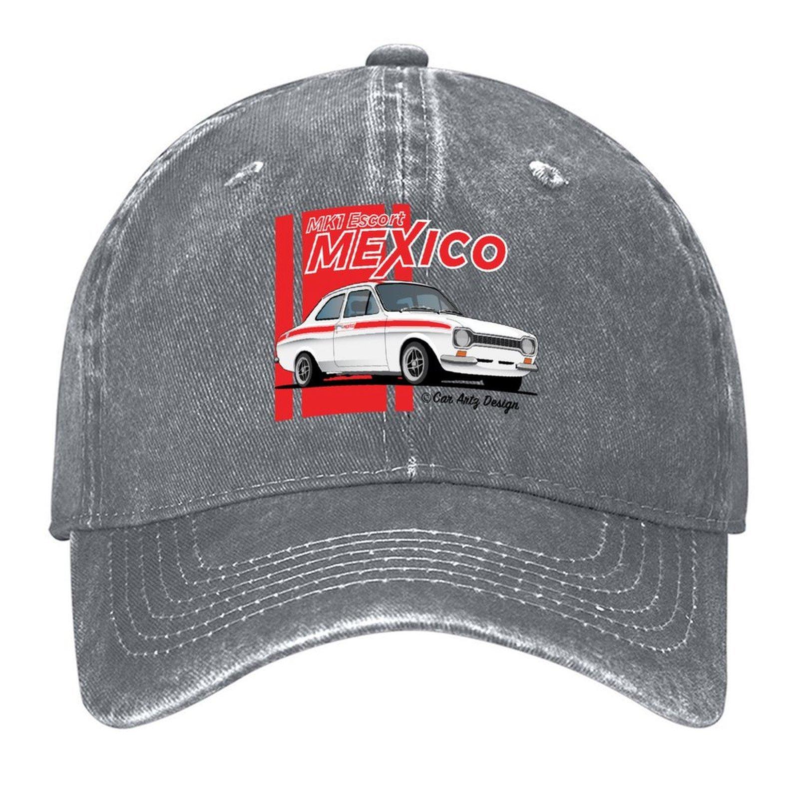 Mk1 Escort Mexico White  Red Baseball Cap funny hat Cosplay Gentleman Hat Custom Cap Male Womens