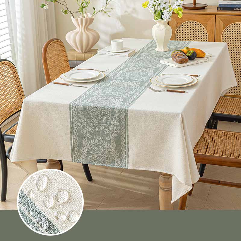 Thickened Imitation Cotton Linen Dining Household Square Wear-resistant Waterproof Oil Proof Tablecloth