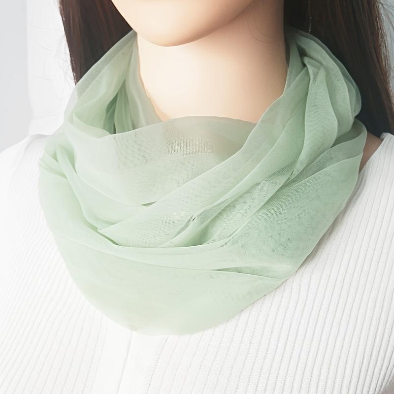 1PC Spring and Summer Scarf Women's Pullover Silk Scarf Versatile Neck Protector Fake Collar Women's Neck Cover Versatile Decorative Scarf Scarf Scarf