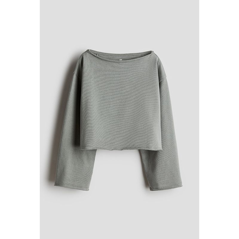 

Детская одежда HM для девочек, летний свободный повседневный свитшот с открытыми плечами 1264532