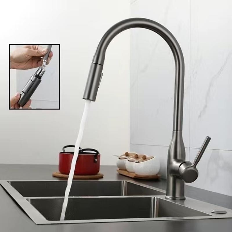 Coppers Alloys Mixer Tap Kitchen Faucets with Pull Downs Sprayers Highly Pressure Sink Tap Replacement Easy Installation