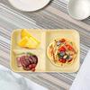 Adult Divided Plate, Serving Tray, Non-Slip Snack Housewarming Gift, Ceramic Tray for