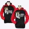 Luxurious King And Queen Crown Couples Matching Hoodies For Men And Women