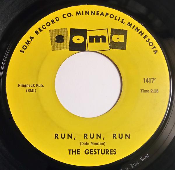 

7inch Record GESTURES - Run, Run, Run / It Seems To Me 1417 Soma 1964 US Rock Used