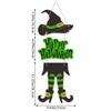 Spooky Witch Hat Pendant Scary Door Hanging Ornaments Halloween Witch Legs Pendant  Party Supplies