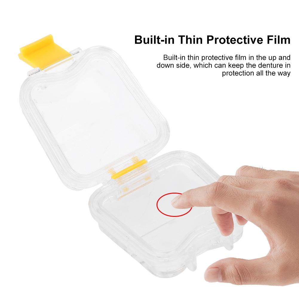 Professional Denture Box Dental False Teeth Storage Case Tooth Container with Film