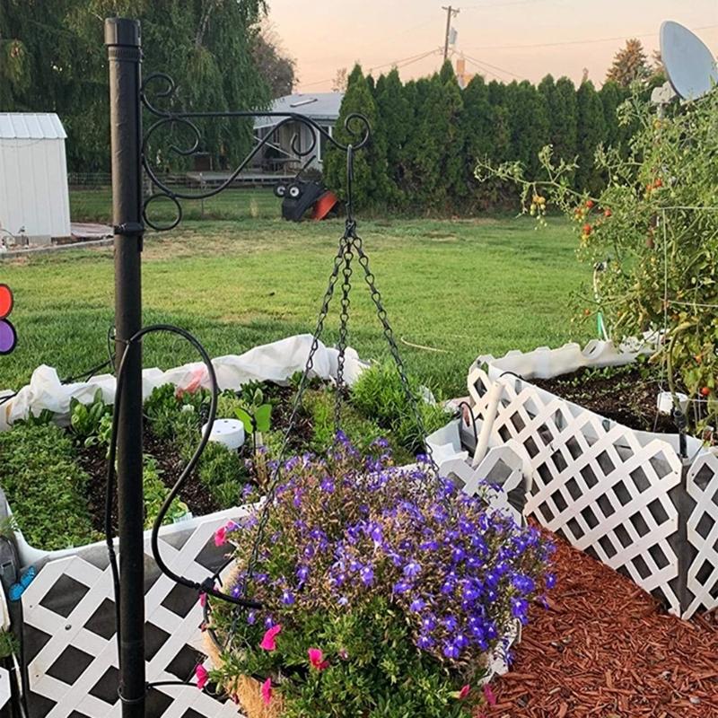 Set of 2 Metal Iron Plant Holder Hanging Bracket for Wall Mounting Stylish and Practical for Various Outdoor Indoor Use