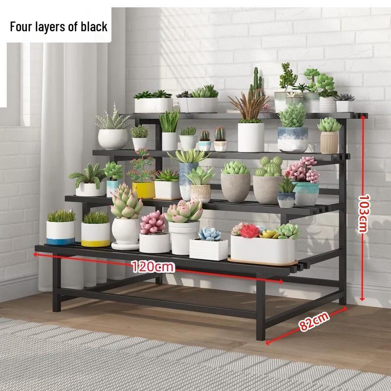 Stepped Multi-tier Metal Outdoor Flower Stand