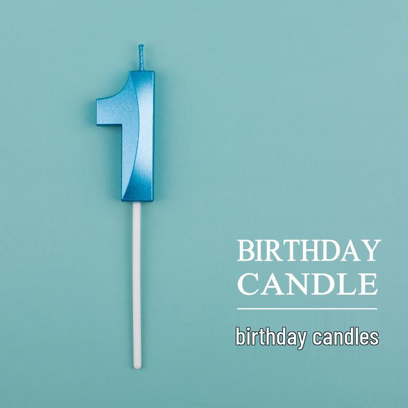 Gold and Silver Number Candles for Birthday Cakes - Pink Exquisite Design