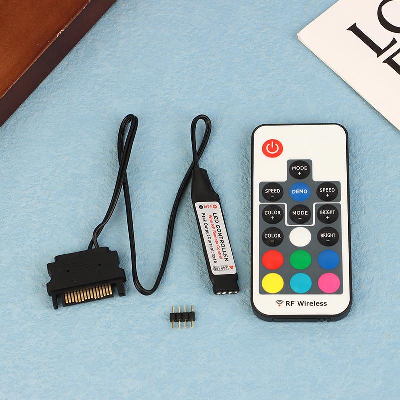 Kontroler RGB SATA Molex 5V 3Pin 12V 4Pin Do Obudowy Komputera Wentylator Chłodzący CPU Do Pasków LED RGB WS2812B SK6812