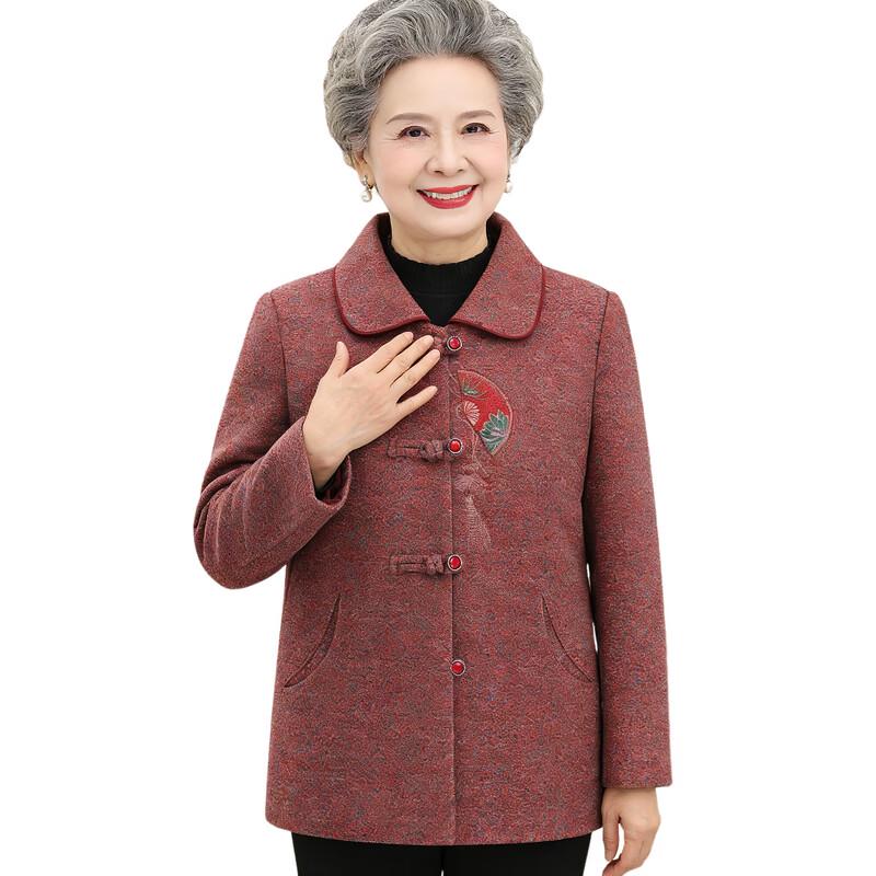 Yalu Elderly Women's Festive Floral Jacket