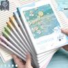 Oil Painting Style A5 Clear Pocket Notebook, Extra Thick for Note Taking – Ideal for Students and Office.
