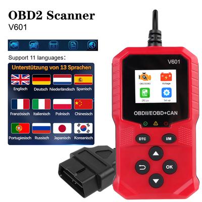 OBDII/EOBD Diagnostic Scan Tool OBD2 Scanner V601 Multi Languages Car Diagnostic Tool Engine OBD 2 Scanner ODB2 Code Reader