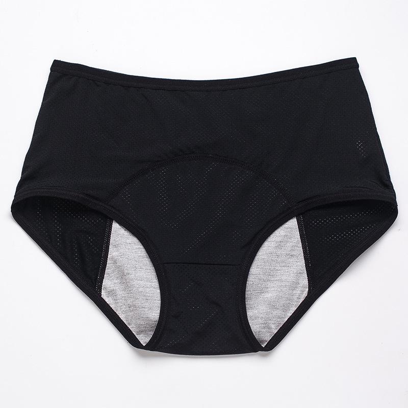 European & American Multi-color Mesh Breathable Mid-High Waist Leak-Proof Menstrual Period Underwear for Women