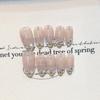 Gentle Pink Fake Nails with Glitter Tip Prevailing Natural Look Press-On Nail Sets for Women and Girl Nail Salon