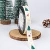 New 11m Christmas Ribbon Metallic Foil Print Christmas Theme Holiday Ribbon Satin Christmas Gifts Wrapping Ribbon Gift Wrapping