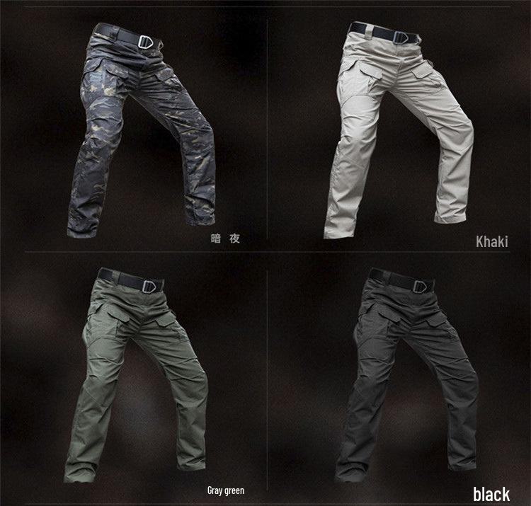 Archon IX8 Herr Taktiska Vattentäta Slim-Fit Flerfickor Utomhusträningsbyxor för Vår och Höst