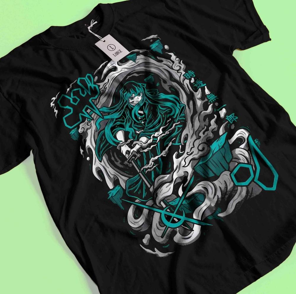 Demon Slayer Shirt Muichiro Tokito Tshirt Zenitsu T-Shirt Muzan Tanjiro Doma Tee