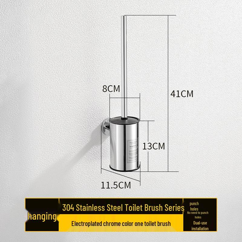 Nerezová ocel Stojací sada WC štětky - Štětka pro čištění bez mrtvého úhlu
