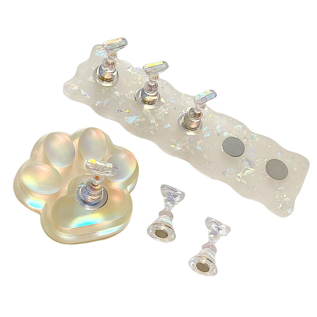 Magnetic Nail Practice Holder Cats Paw Shape Nail Practice Stand Nail Display Stand Nail Tips Holder for Nail Enthusias