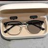 Photochromic Half Frame Myopic Glasses Outdoor Color Changing Near Sight Eyeglasses Anti-Blue Light Short Sight Eyewear