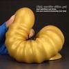 Gold Silicone Threaded Realistic Penis Anal Dildo Sex Toy for Men and Women Fisting