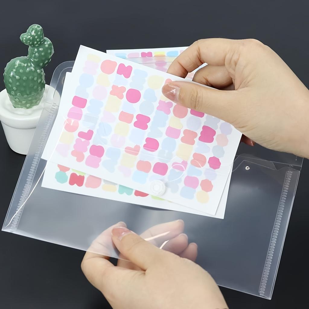 A5 Transparent Document Bag for Sewing Supplies Storage - Ideal for Organizing Bills, Receipts & Invoices,Home,School,Office Use