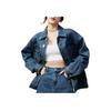 New MLB New York Yankees Denim Jacket Unisex Blue 3ADKM0341-50INS