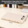 Custom Folder Office Accessories A4 Nursing Clip Boards File Plastic Document Box Clipboard With Storage Clip Filing Box