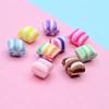 10mm Stripe Pattern Colored Square Resin Polymer Clay Cabochon Rainbow Candy Style Artificial Craft for Souvenirs