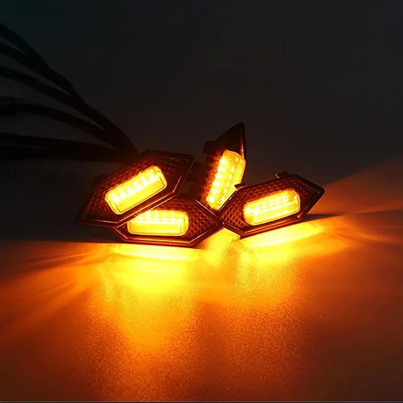 LED Car Lights 4Pcs Front Grille LED Light Safety Warning Light Harness For Honda CRV 2017-2024 Car Accessories LED Signal Lamps