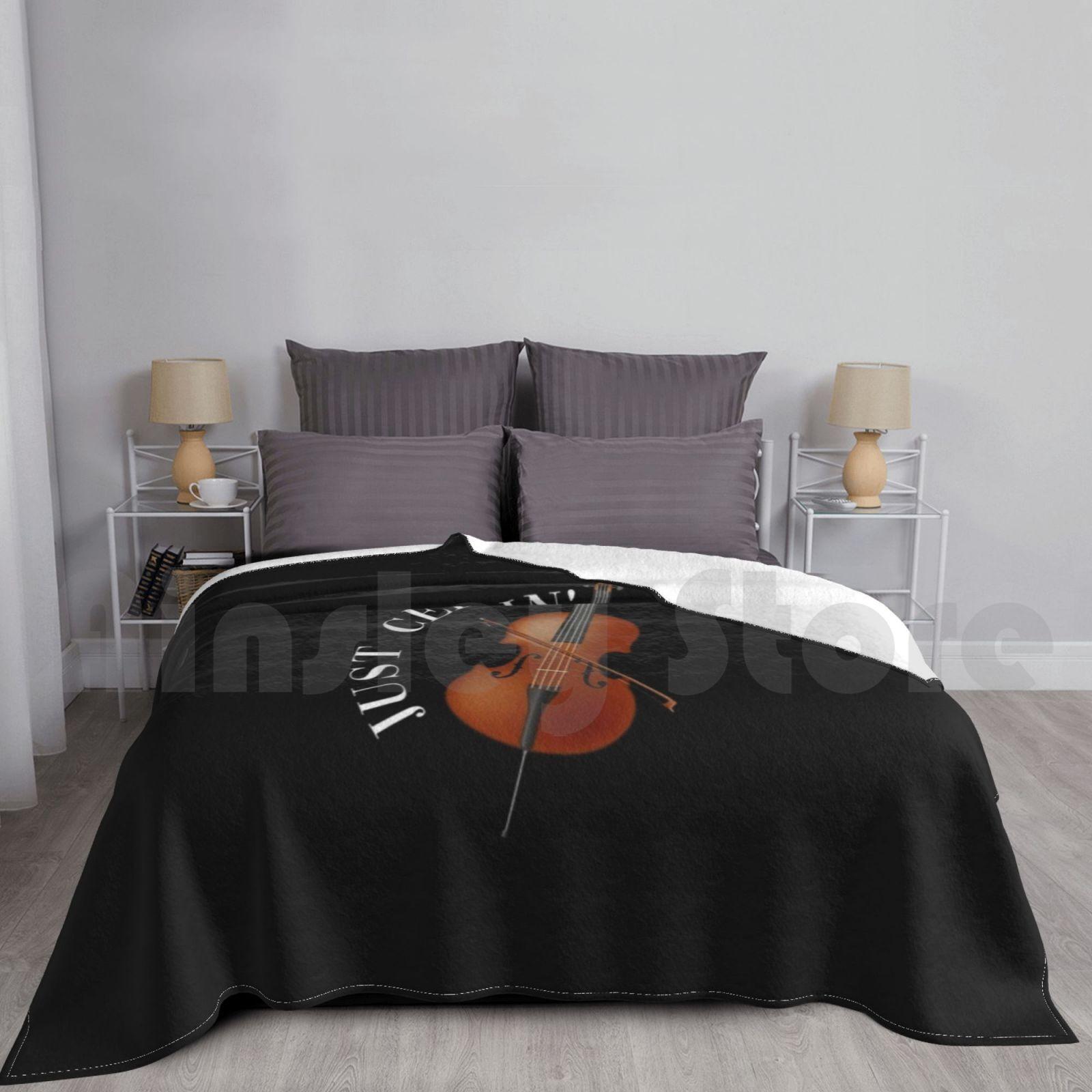 Musical Instrument Cello Blanket For Sofa Bed Travel Cello Cellist Cello Player Music Musician Musical Size: 75*100cm, Weight: 230 GSM