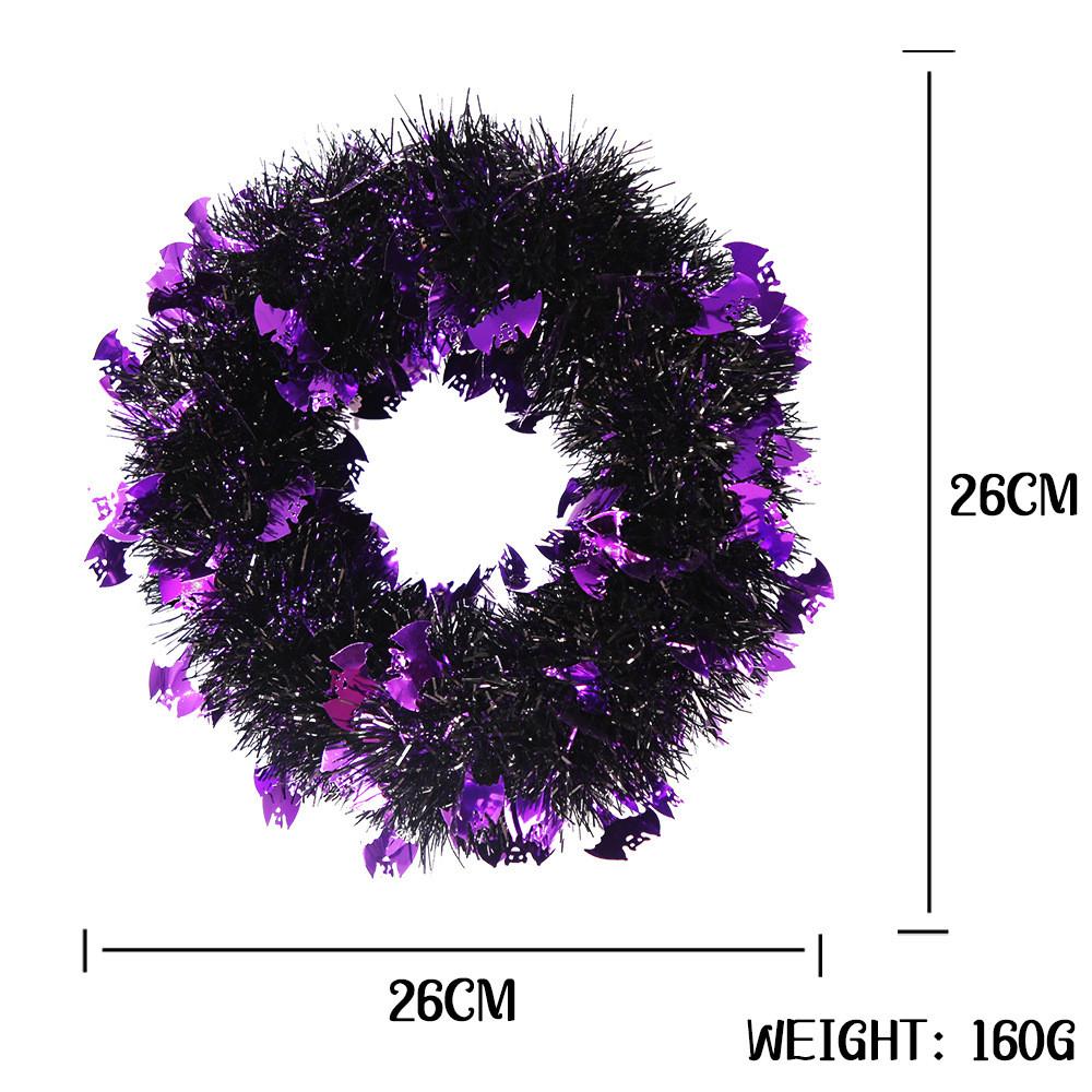 Charming Wreath Halloween With Stunning Pumpkin And Bats For Elegant Holiday Decorations