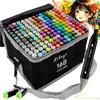 Illustration Marker 168 and Thin Suitable for Children and Color Color Elementary School Storage Case Included Set Colors, Alcohol-Based Markers,
