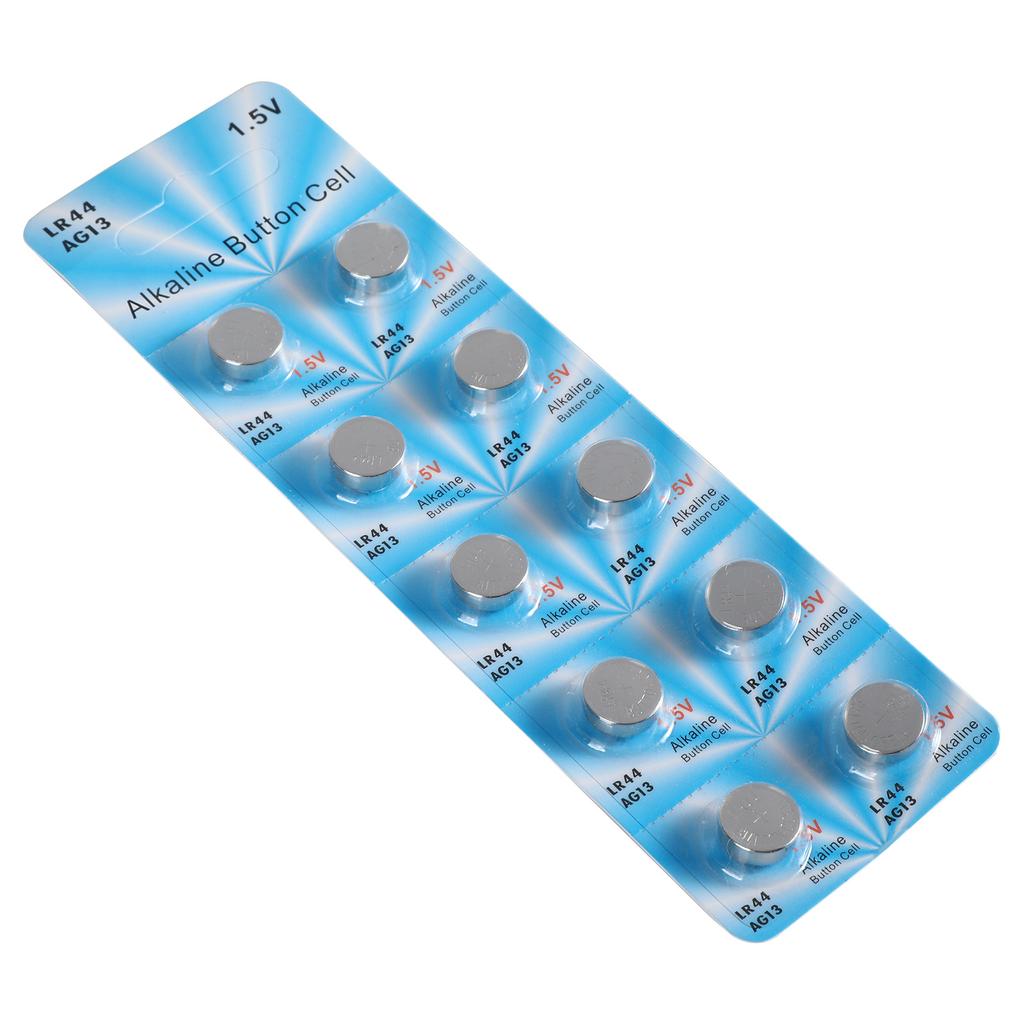 10PCS LR44 AG13 1.5V Button Coin Cell Batteries A76 357 357A LR1154 SR1154 SR44 For Toys Watches Games