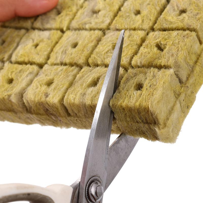 28/600pcs Stonewool Hydroponic Grow Media Cubes Plant Cube Soilless Substrate Seeded Rockwool Plug Seedling Block Garden Supply