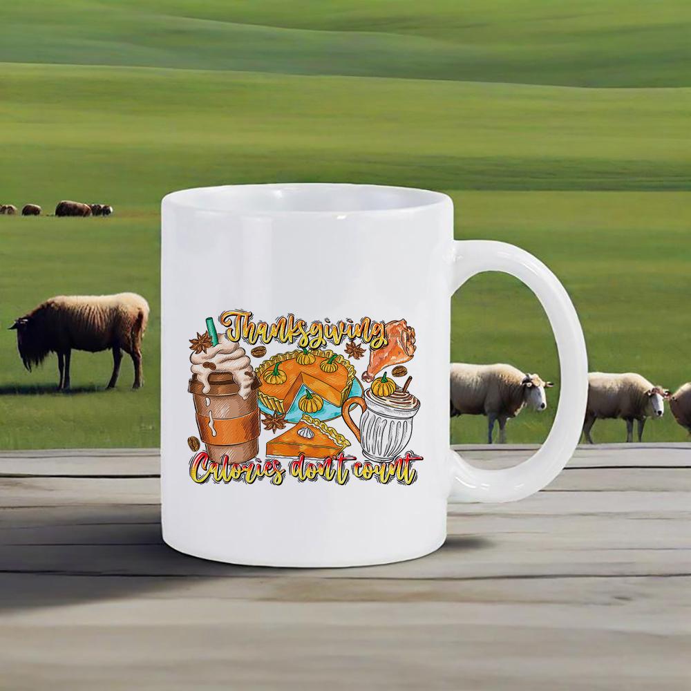 Thanksgiving Mug Thanksful Ceramic Mugs Fall Themed Coffee Mug Harvest Beer Cup Juice Cups for Home Office Personalized Gift Bar