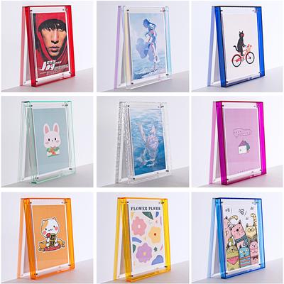 Color Acrylic Photo Frame Transparent Artwork Poster Record Mounting Table Display Photo Painting Frame Hanging Wall Decoration