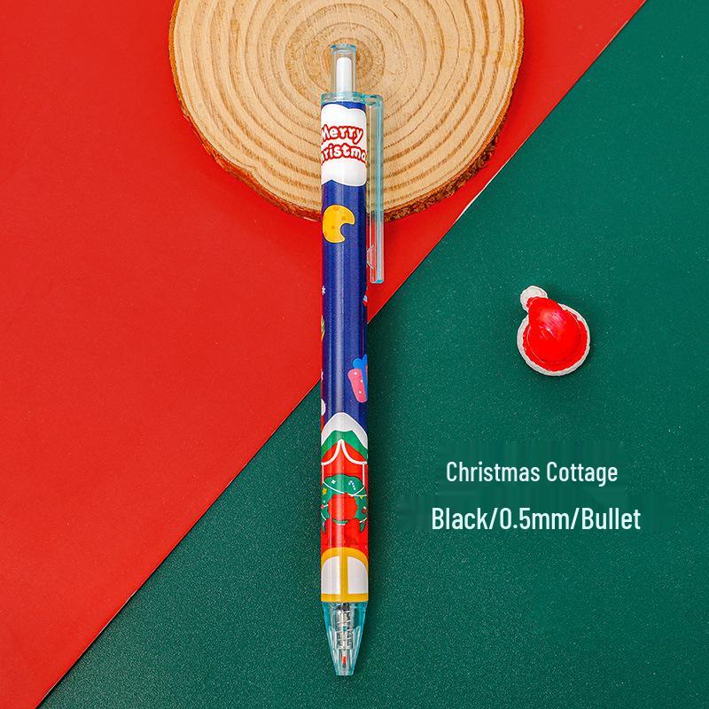 Hangsu Christmas Cartoon Gel Pen - Cute Push-Button Stationery for Exams and Signatures